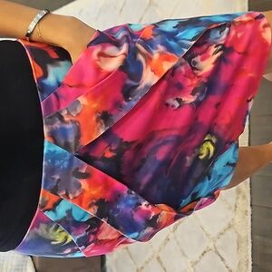 BRAND NEW PINK AND BLUE TIE DYE MINI SKIRT BY SINE $40